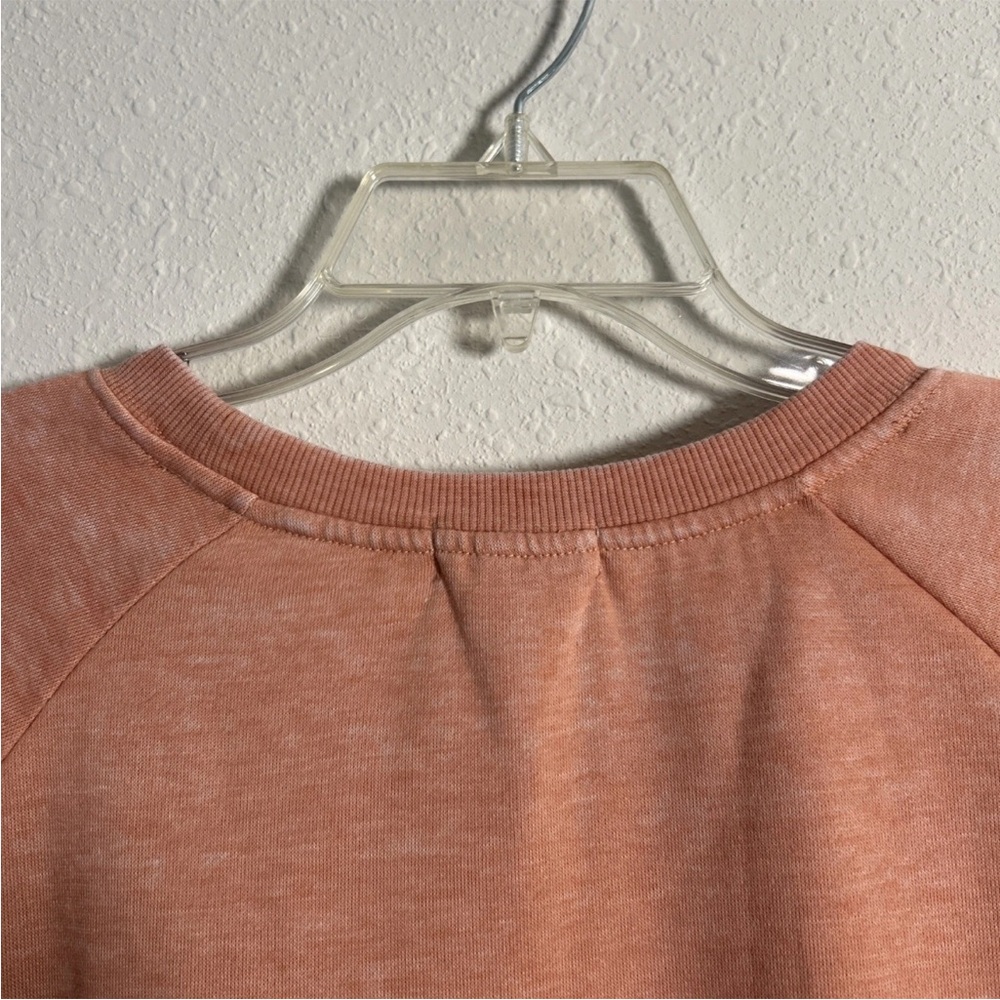 Simply Southern Messy Hair Don’t Care Fleece Sweatshirt Sz M Relaxed Fit Peach - Picture 11 of 12